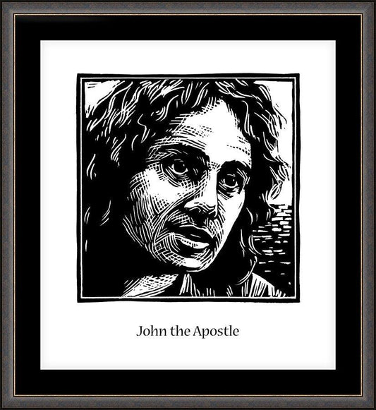 Wall Frame Espresso, Matted - St. John the Apostle by Julie Lonneman - Trinity Stores