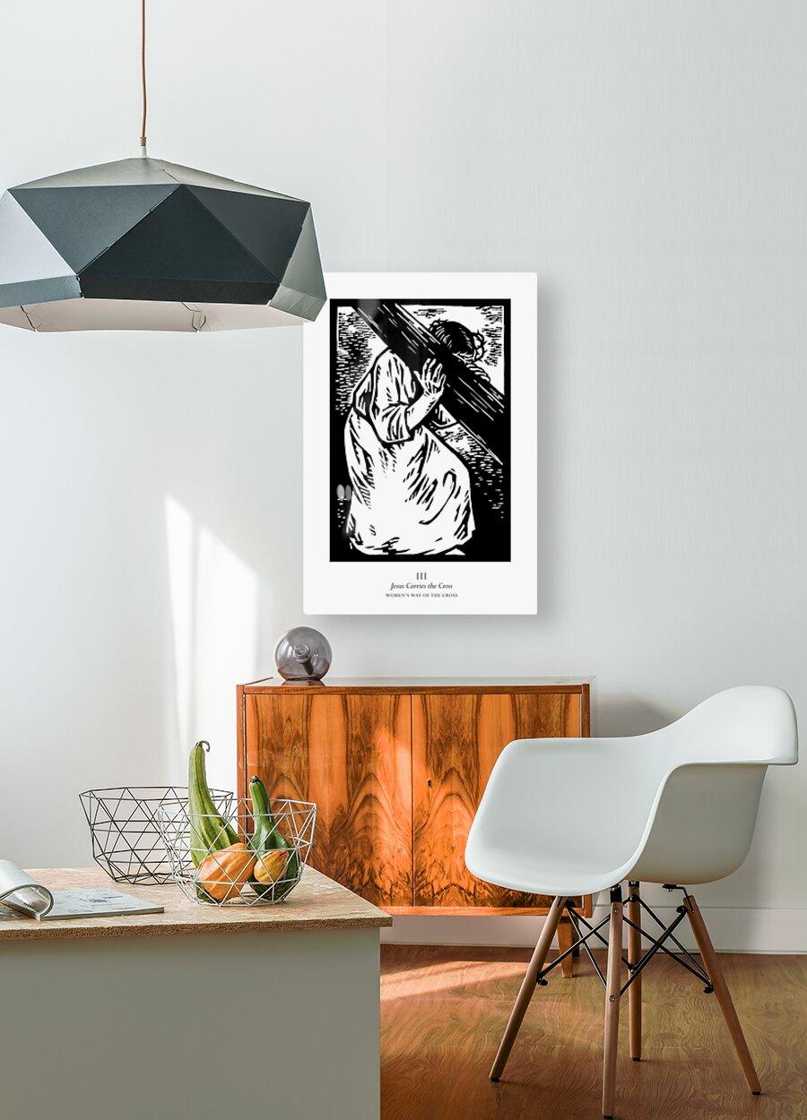 Acrylic Print - Women's Stations of the Cross 03 - Jesus Carries the Cross by Julie Lonneman - Trinity Stores