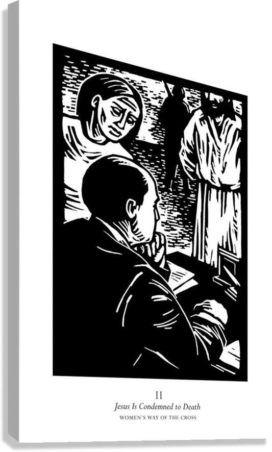 Canvas Print - Women's Stations of the Cross 02 - Jesus is Condemned to Death by Julie Lonneman - Trinity Stores