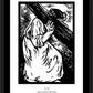 Wall Frame Black, Matted - Scriptural Stations of the Cross 07 - Jesus Carries the Cross by Julie Lonneman - Trinity Stores