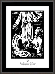 Wall Frame Espresso - Women's Stations of the Cross 15 - Jesus Commissions the Women by J. Lonneman