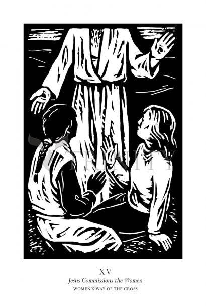 Metal Print - Women's Stations of the Cross 15 - Jesus Commissions the Women by Julie Lonneman - Trinity Stores