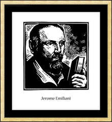 Wall Frame Gold - St. Jerome Emiliani by J. Lonneman