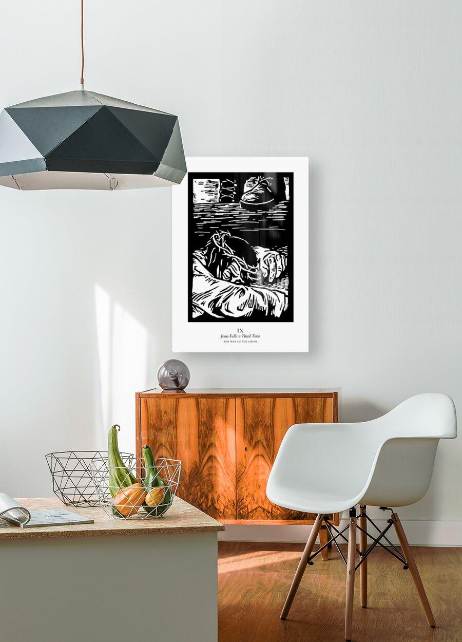 Acrylic Print - Traditional Stations of the Cross 09 - Jesus Falls a Third Time by Julie Lonneman - Trinity Stores