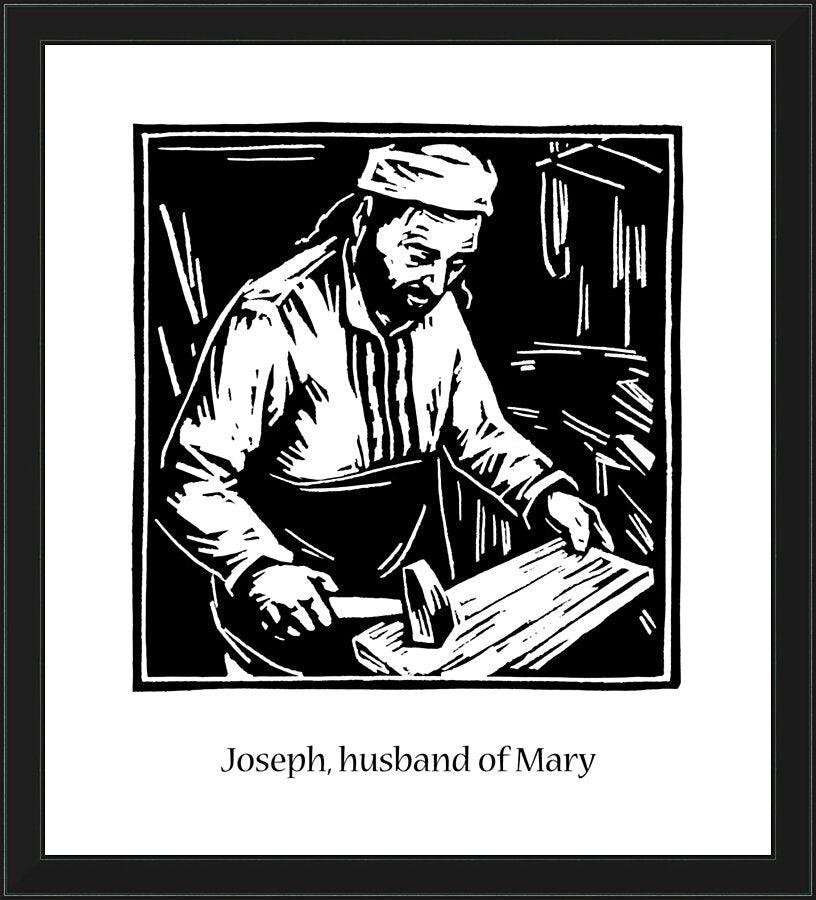 Wall Frame Black - St. Joseph, husband of Mary by Julie Lonneman - Trinity Stores