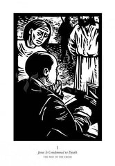 Metal Print - Traditional Stations of the Cross 01 - Jesus is Condemned to Death by J. Lonneman