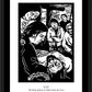 Wall Frame Black, Matted - Traditional Stations of the Cross 13 - The Body of Jesus is Taken From the Cross by Julie Lonneman - Trinity Stores