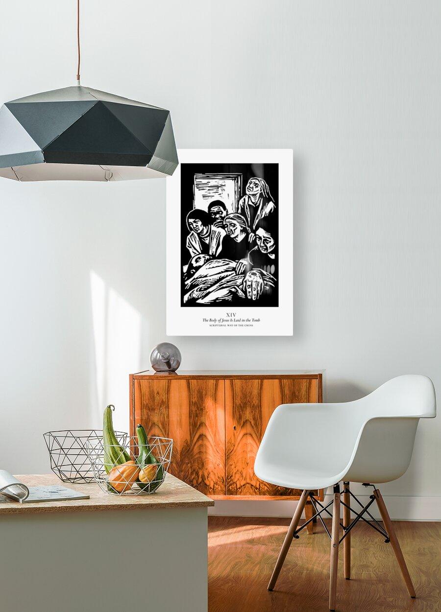 Acrylic Print - Scriptural Stations of the Cross 14 - The Body of Jesus is Laid in the Tomb by Julie Lonneman - Trinity Stores