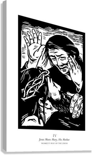 Canvas Print - Women's Stations of the Cross 04 - Jesus Meets Mary, His Mother by Julie Lonneman - Trinity Stores