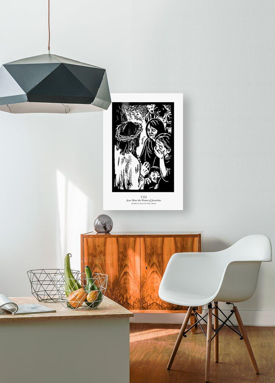 Acrylic Print - Women's Stations of the Cross 08 - Jesus Meets the Women of Jerusalem by Julie Lonneman - Trinity Stores