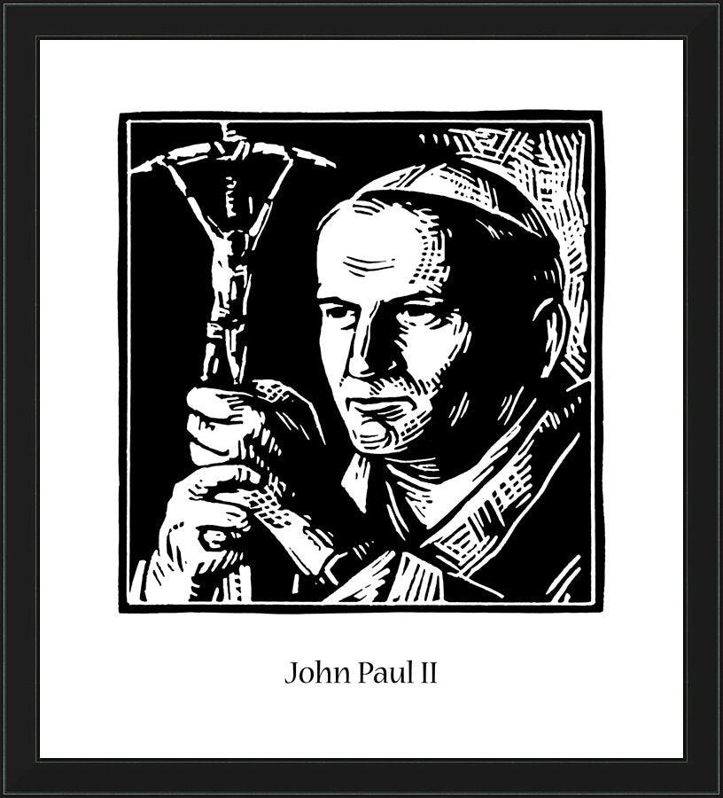 Wall Frame Black - St. John Paul II by Julie Lonneman - Trinity Stores
