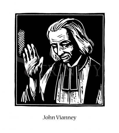 Wall Frame Black, Matted - St. John Vianney by Julie Lonneman - Trinity Stores