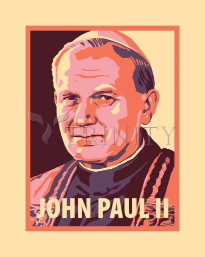 Wall Frame Black, Matted - St. John Paul II by Julie Lonneman - Trinity Stores
