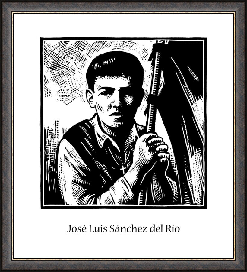 Wall Frame Espresso - St. José Luis Sánchez del Río by J. Lonneman