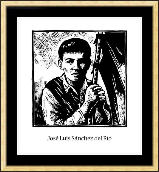 Wall Frame Gold, Matted - St. José Luis Sánchez del Río by J. Lonneman