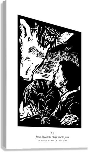 Canvas Print - Scriptural Stations of the Cross 12 - Jesus Speaks to Mary and to John by Julie Lonneman - Trinity Stores