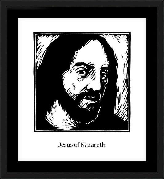 Wall Frame Black, Matted - Jesus by Julie Lonneman - Trinity Stores