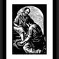Wall Frame Black, Matted - Jesus Washing Peter's Feet by Julie Lonneman - Trinity Stores