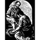 Wall Frame Black, Matted - Jesus Washing Peter's Feet by Julie Lonneman - Trinity Stores