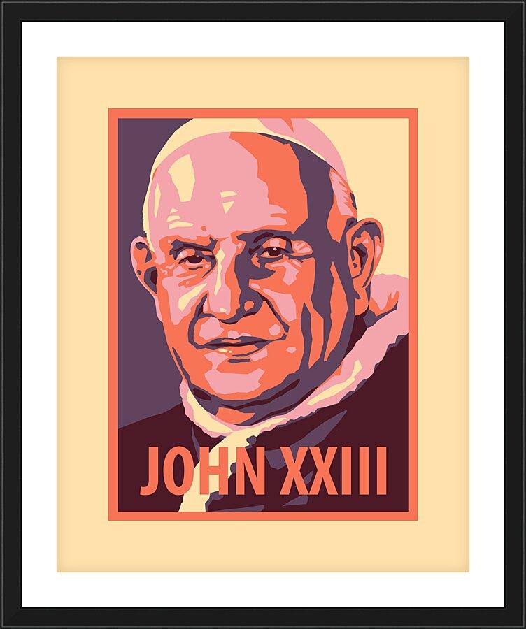 Wall Frame Black, Matted - St. John XXIII by Julie Lonneman - Trinity Stores