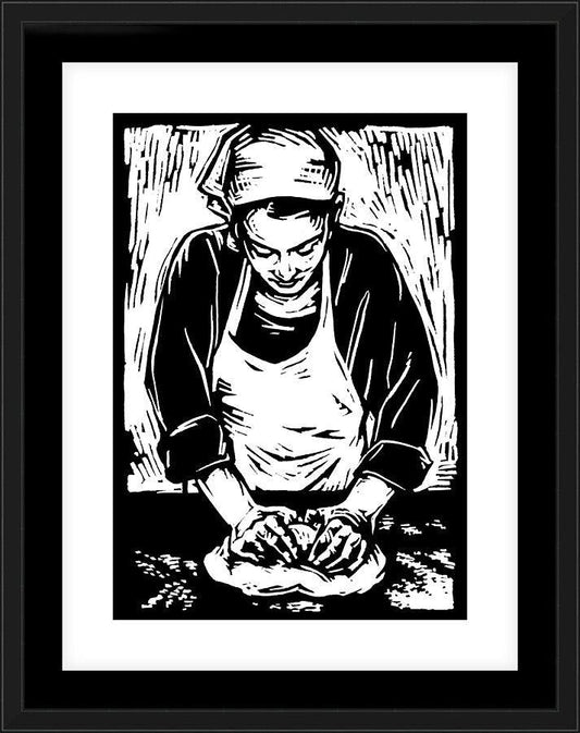 Wall Frame Black, Matted - Kneading Dough by Julie Lonneman - Trinity Stores