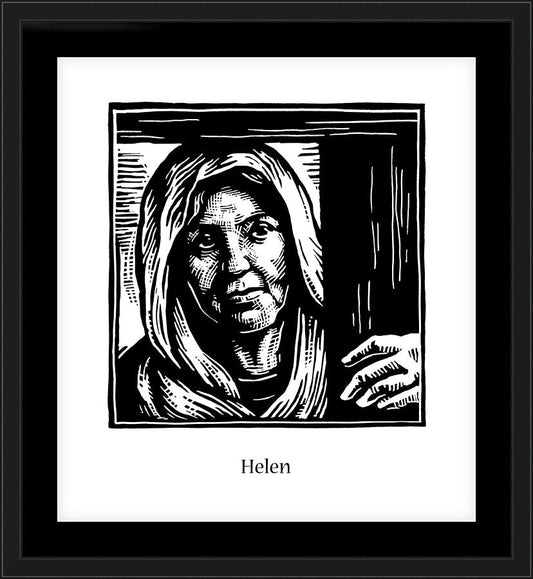 Wall Frame Black, Matted - St. Helen by J. Lonneman