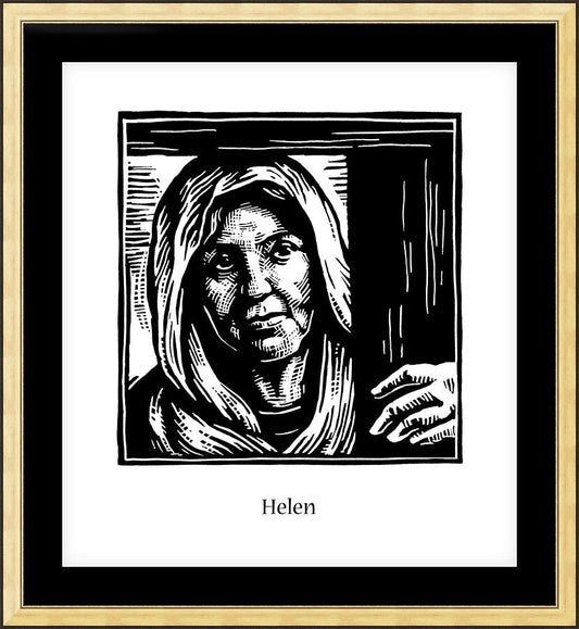 Wall Frame Gold, Matted - St. Helen by J. Lonneman
