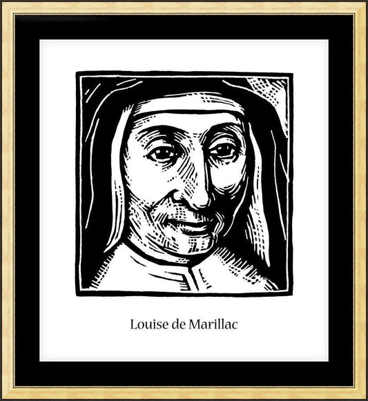 Wall Frame Gold, Matted - St. Louise de Marillac by Julie Lonneman - Trinity Stores