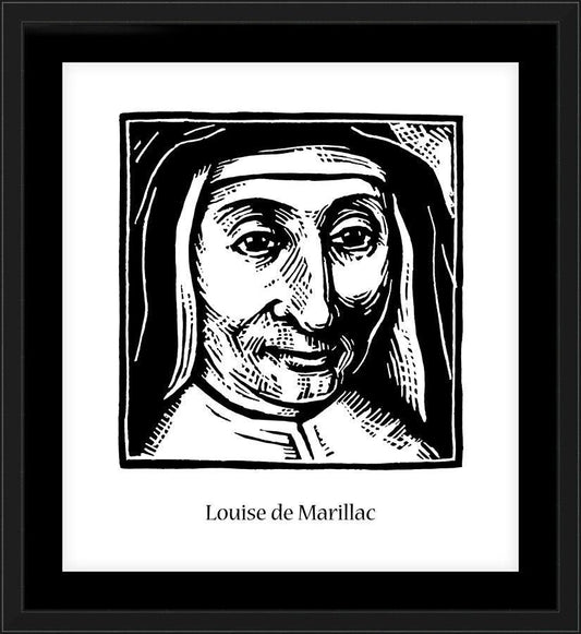 Wall Frame Black, Matted - St. Louise de Marillac by Julie Lonneman - Trinity Stores