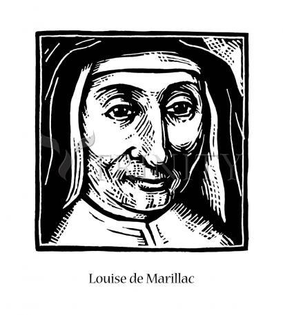Wall Frame Black, Matted - St. Louise de Marillac by Julie Lonneman - Trinity Stores