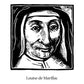 Wall Frame Espresso, Matted - St. Louise de Marillac by Julie Lonneman - Trinity Stores