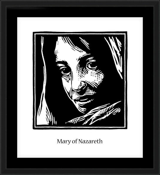 Wall Frame Black, Matted - Mary of Nazareth by Julie Lonneman - Trinity Stores