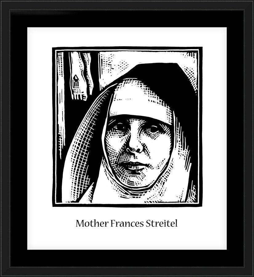 Wall Frame Black, Matted - Mother Frances Streitel by Julie Lonneman - Trinity Stores