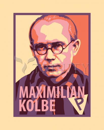 Wall Frame Espresso, Matted - St. Maximilian Kolbe by Julie Lonneman - Trinity Stores