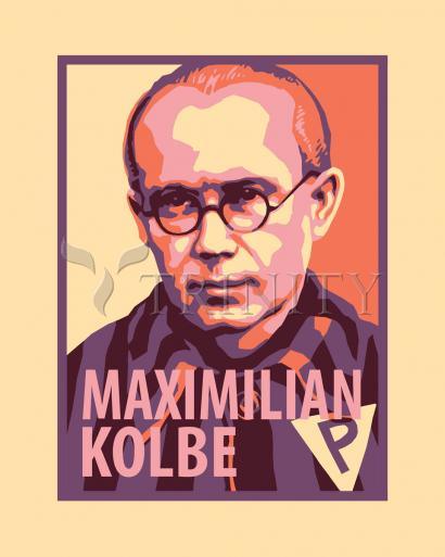 Wall Frame Gold, Matted - St. Maximilian Kolbe by Julie Lonneman - Trinity Stores