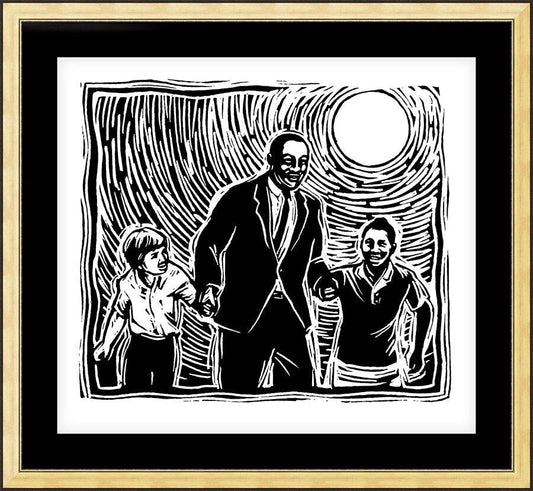 Wall Frame Gold, Matted - Martin Luther Kingâ€™s Dream by Julie Lonneman - Trinity Stores
