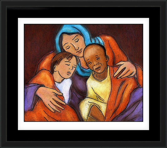 Wall Frame Black, Matted - Mother of Mercy by Julie Lonneman - Trinity Stores