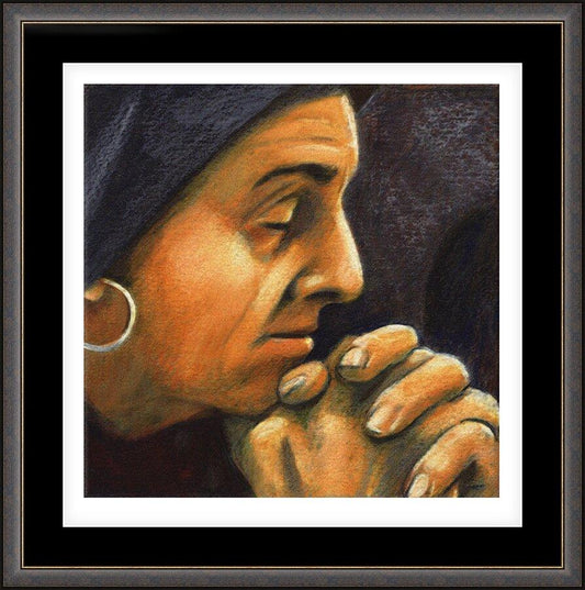 Wall Frame Espresso, Matted - St. Monica by Julie Lonneman - Trinity Stores