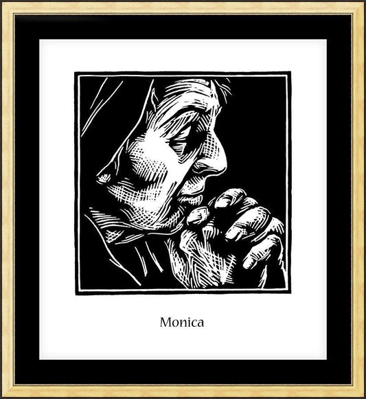 Wall Frame Gold, Matted - St. Monica by Julie Lonneman - Trinity Stores