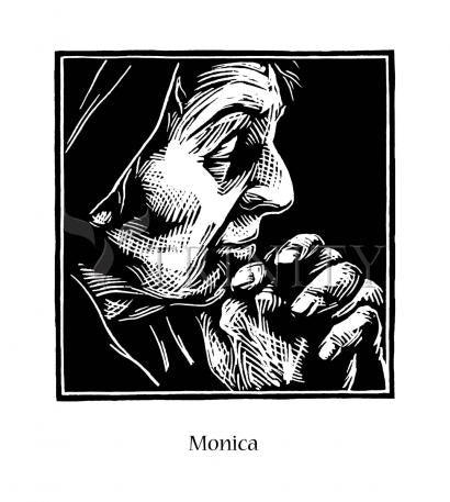 Wall Frame Black, Matted - St. Monica by Julie Lonneman - Trinity Stores