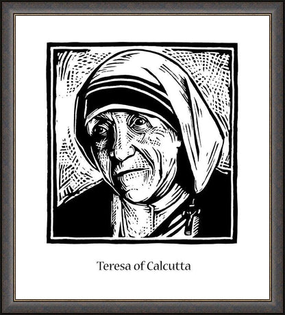 Wall Frame Espresso - St. Teresa of Calcutta by Julie Lonneman - Trinity Stores