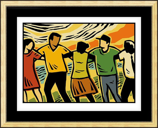 Wall Frame Gold, Matted - Movement by Julie Lonneman - Trinity Stores