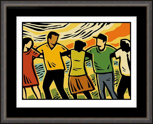 Wall Frame Espresso, Matted - Movement by Julie Lonneman - Trinity Stores