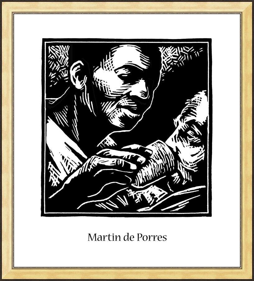 Wall Frame Gold - St. Martin de Porres by Julie Lonneman - Trinity Stores