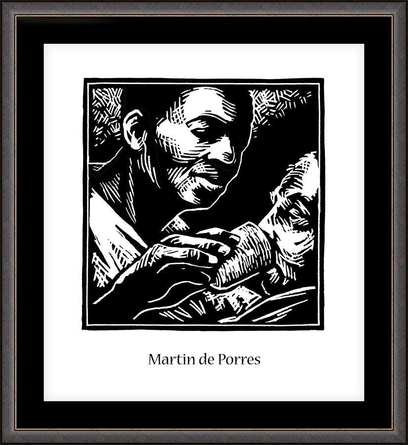 Wall Frame Espresso, Matted - St. Martin de Porres by Julie Lonneman - Trinity Stores