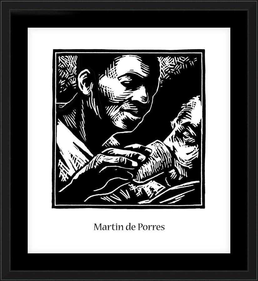 Wall Frame Black, Matted - St. Martin de Porres by Julie Lonneman - Trinity Stores