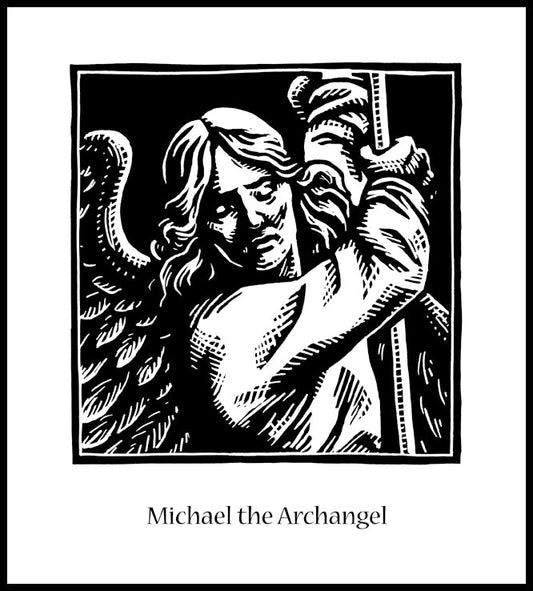 St. Michael Archangel - Wood Plaque