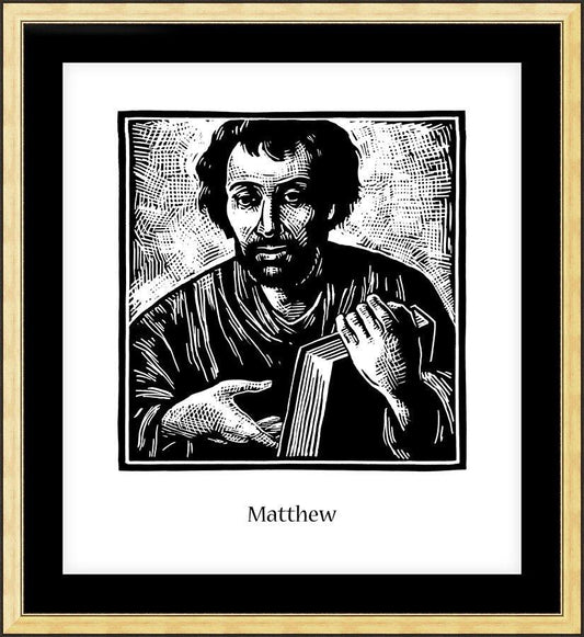 Wall Frame Gold, Matted - St. Matthew by Julie Lonneman - Trinity Stores