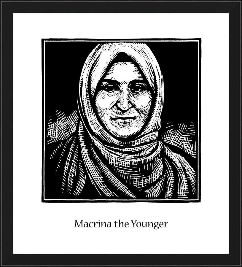 Wall Frame Black - St. Macrina the Younger by Julie Lonneman - Trinity Stores