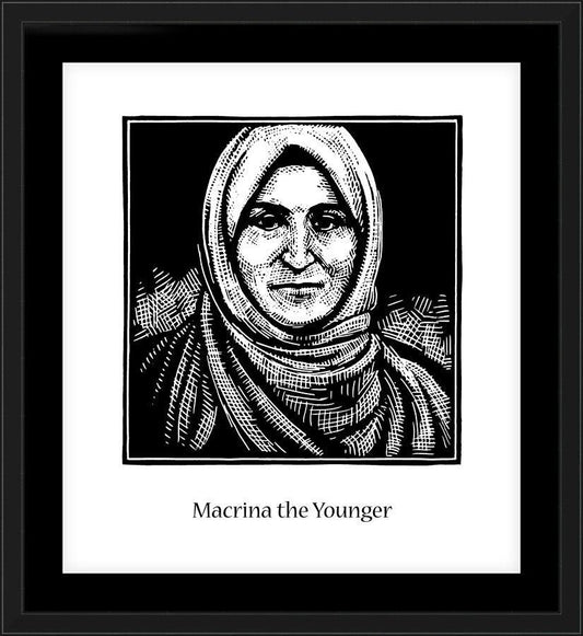 Wall Frame Black, Matted - St. Macrina the Younger by Julie Lonneman - Trinity Stores